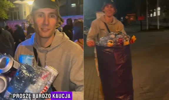 Zapłacił 85 zł za karnet na Juwenalia i postanowił odzyskać kasę. Chwycił za worek i zaczął zbierać butelki Zdjęcie główne wpisu