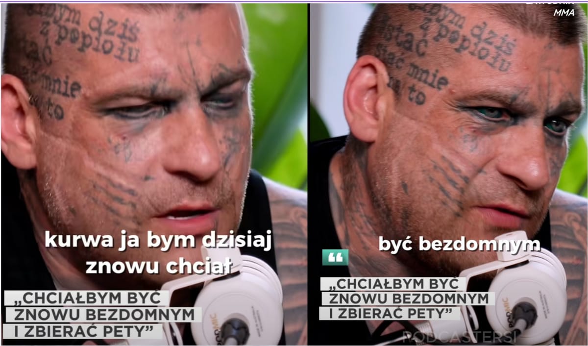 Popek o mało się nie popłakał, tłumacząc, czemu znów chciałby być bezdomny. Zdjęcie główne wpisu