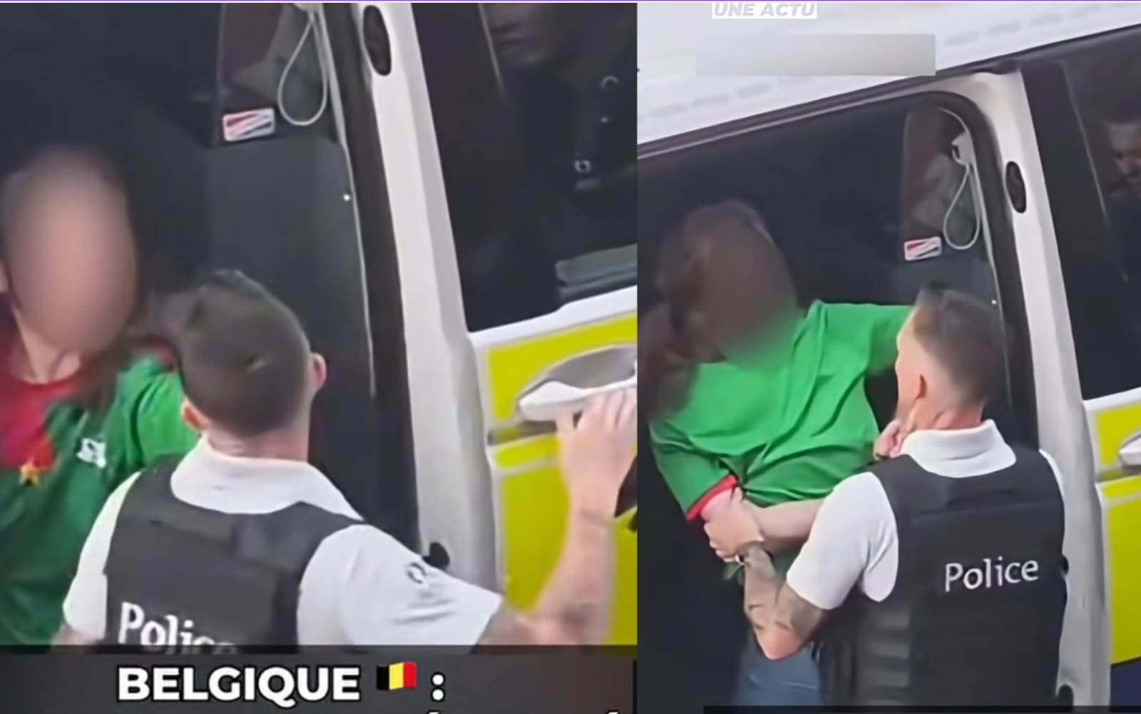 Skutą kajdankami kobietę uderza w twarz i siłą wpycha do radiowozu. Skandal w belgijskiej policji Zdjęcie wpisu