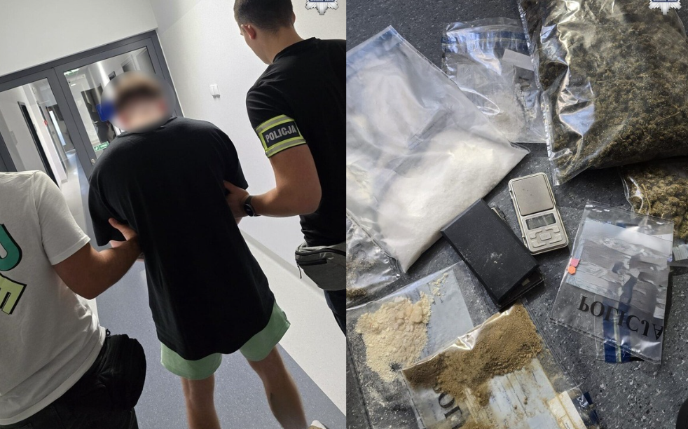 Zatrzymali Teslę do kontroli, a skończyło się na blisko 1,5 kg narkotyków i czterech zatrzymanych Zdjęcie wpisu