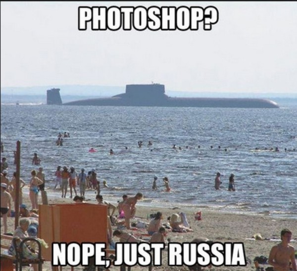 Typický den na pláži v Rusku 