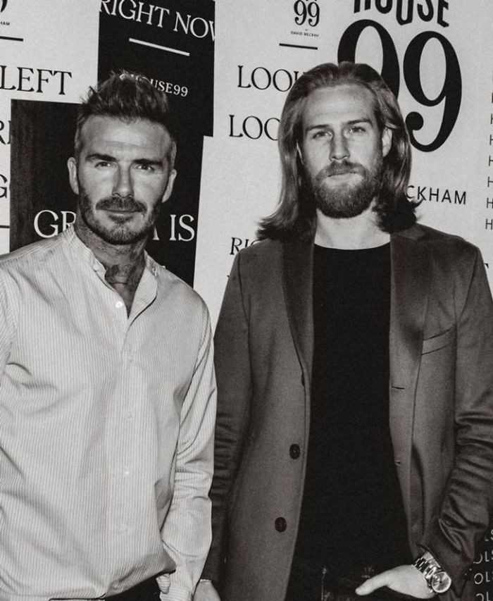 Jako model, Gwilym miał nawet okazję współpracować z samym Davidem Beckhamem.
