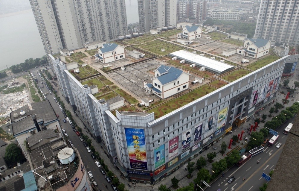 3. Domy na dachu centrum handlowego, Hunan, Chiny