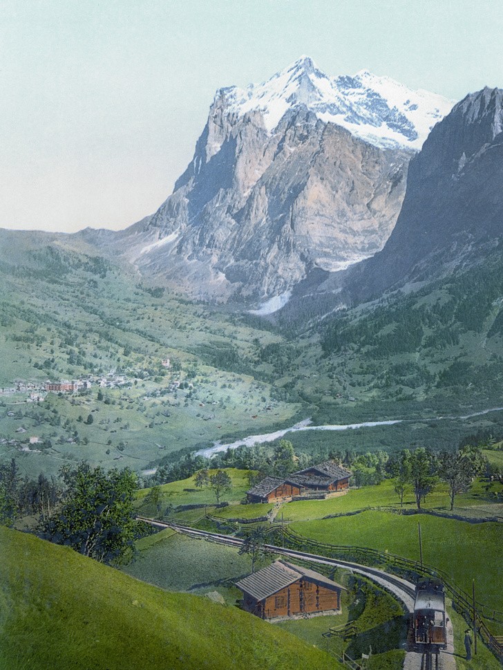 9. Szwajcarska wioska, Grindelwald, 1900