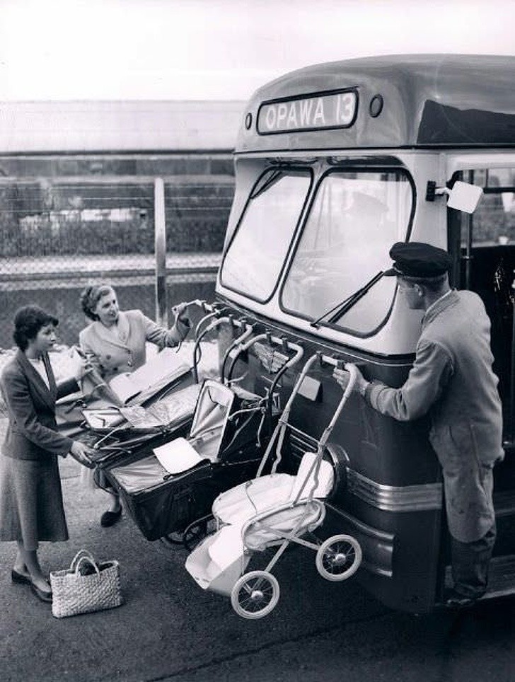 Transport wózków dziecięcych w Nowej Zelandii, 1955 rok