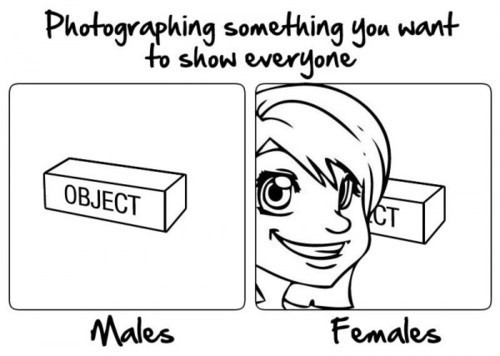 Poniżej obrazek, który ilustruje jak kobiety robią fotki ;)
