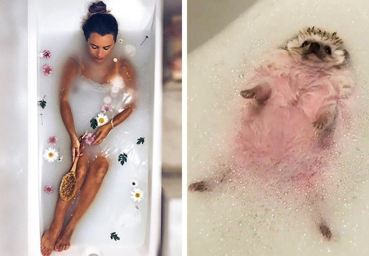 „Jak biorą kąpiel laski z Instagrama, a jak robię to ja, po ciężkim dniu w pracy”