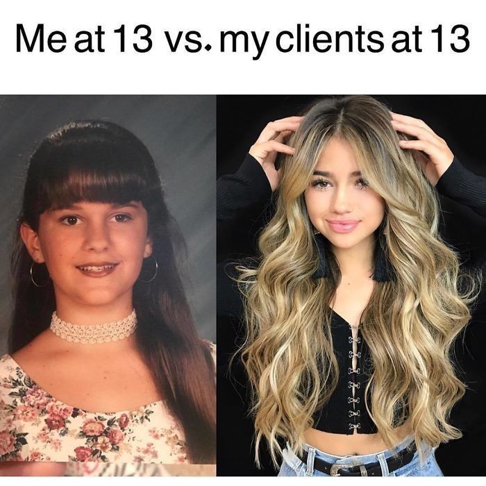 Ja w wieku 13 lat vs moje klientki w wieku 13 lat