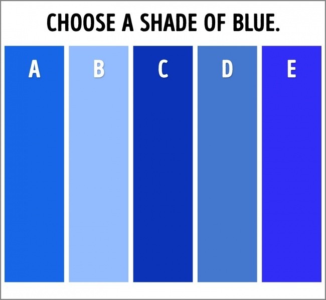 5. Wybierz odcień niebieskiego.