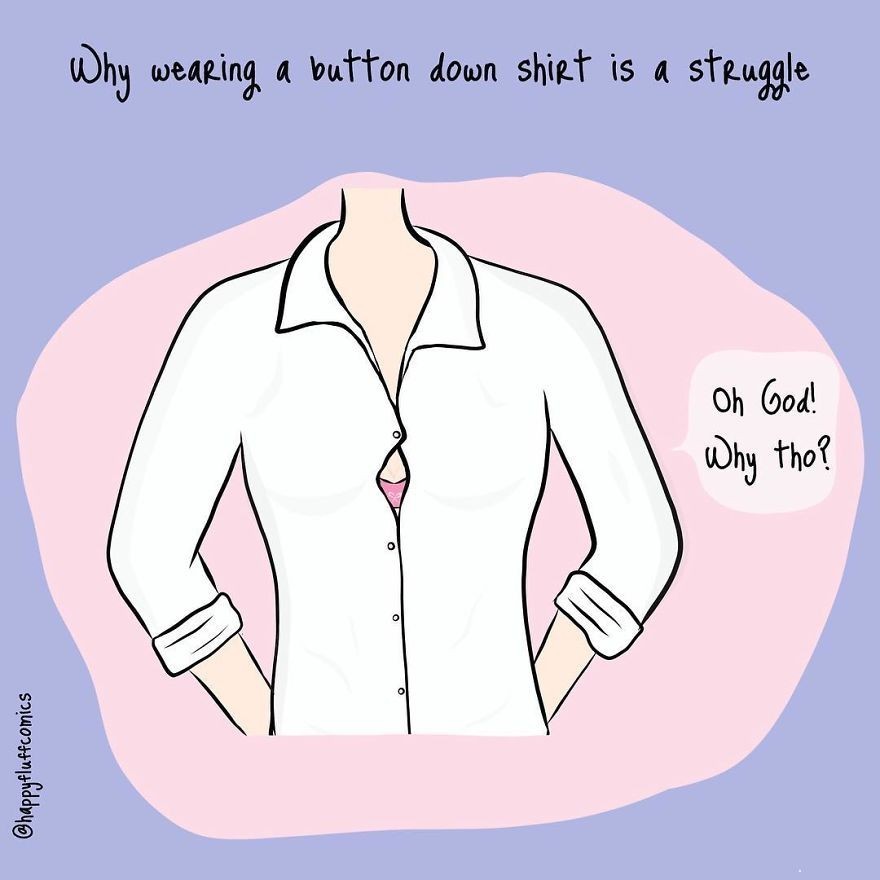 12. Oto dlaczego noszenie bluzek na guziki jest trudne: