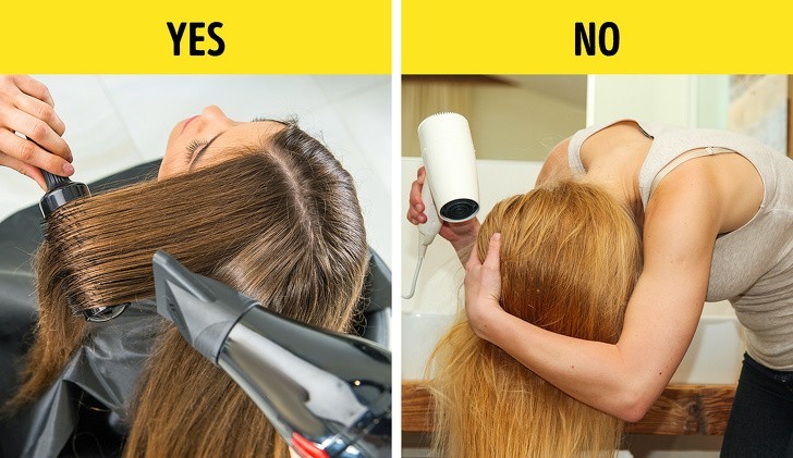 4. Przestrzegaj kilku zasad podczas suszenia włosów suszarką