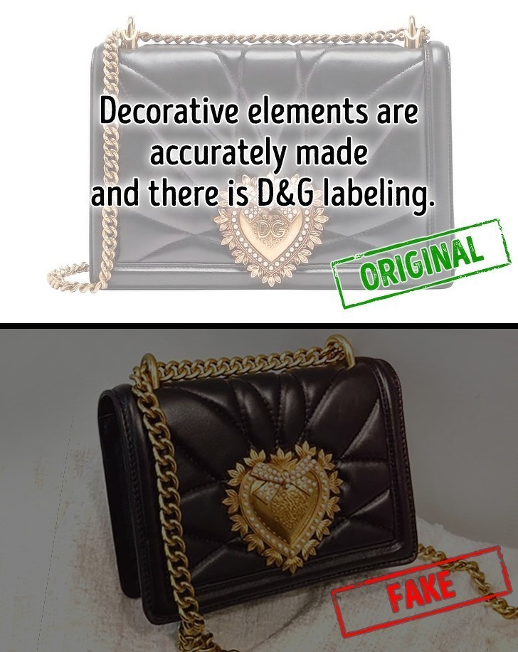 10. Elementy dekoracyjne wykonane są staranniej, a na środku znajduje się logo D&G.