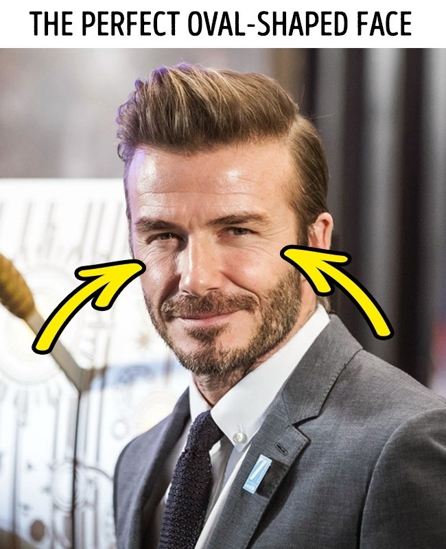 5. David Beckham (88.96%) - idealny owal twarzy