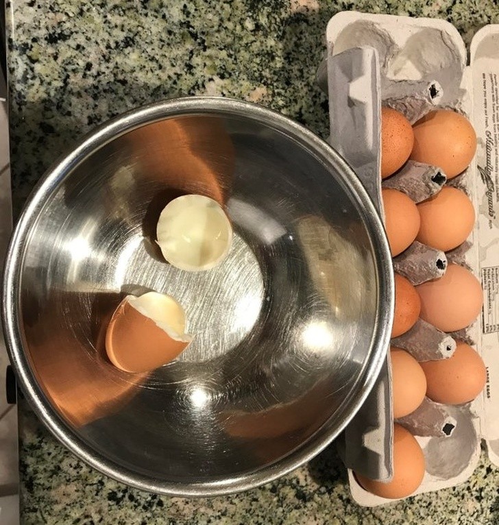 Takie coś robiąc jajecznicę? 