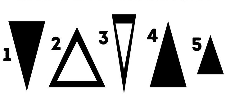 Wybierz trójkąt, który przemawia do ciebie najbardziej.