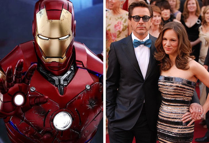 Robert Downey Jr. (Iron Man) and his wife, Susan Downey