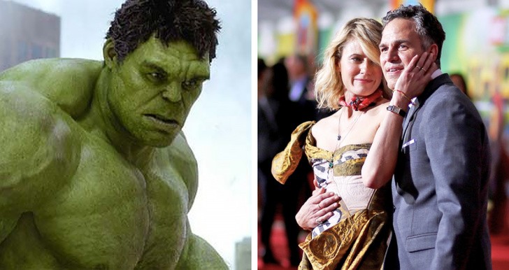 Mark Ruffalo (Hulk) and his wife, Sunrise Coigney