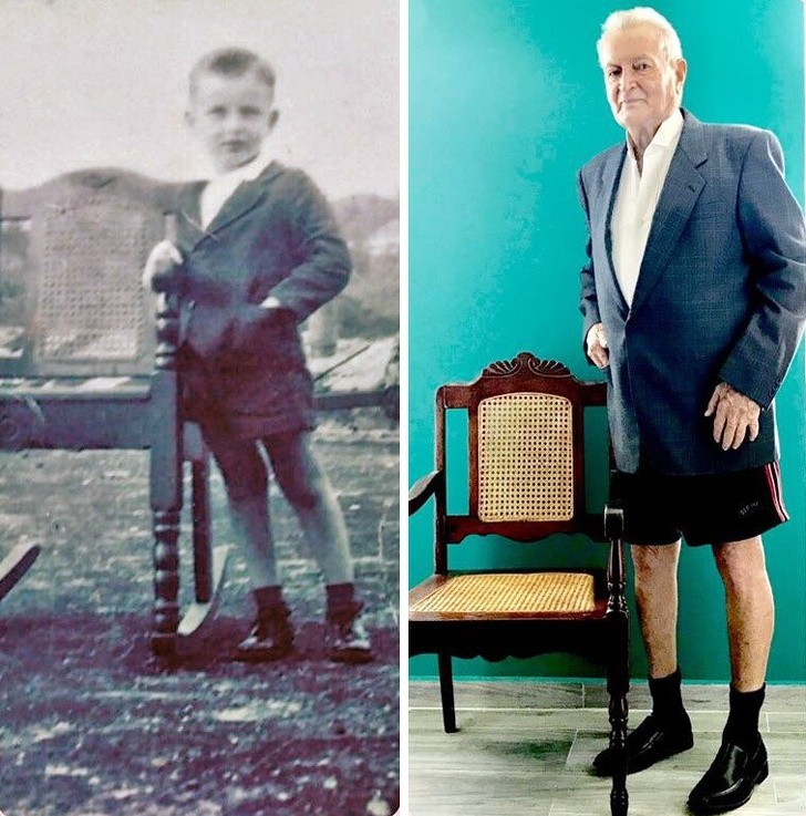 Mój dziadek odtworzył swoje zdjęcie sprzed 80 lat.