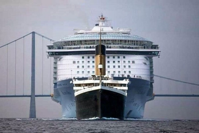 8. Titanic ve srovnání s moderní osobní lodí