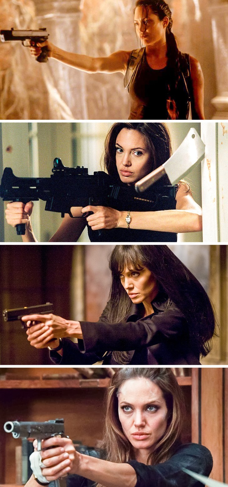 Angelina Jolie i broń