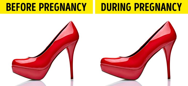 4. W trakcie ciąży, stopy kobiety mogą powiększyć się nawet o cały rozmiar.