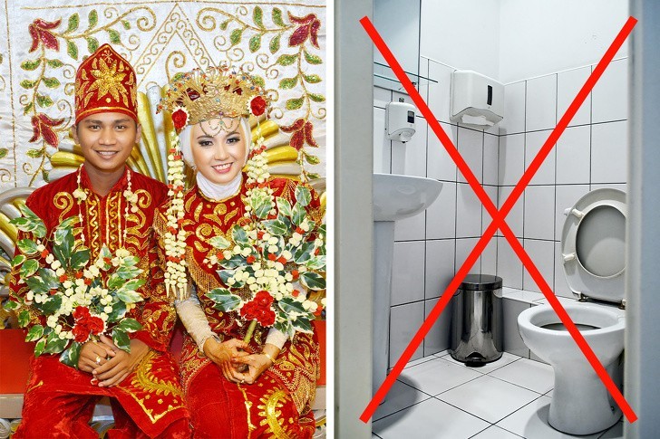  2. Zakaz używania łazienki po ślubie, Indonezja