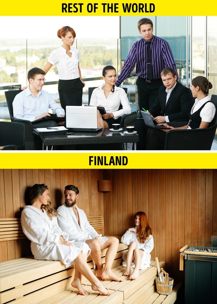 13. Spotkania biznesowe w saunie, Finlandia
