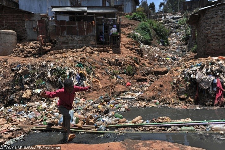 Jeden z najbardziej zanieczyszczonych obszarów w Nairobi