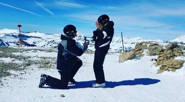 Po 7 latach związku, mój chłopak oświadczył mi się na nartach, na wysokości 3185 m