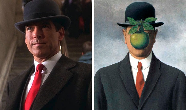 Afera Thomasa Crowna, John McTiernan — Syn człowieczy, René Magritte