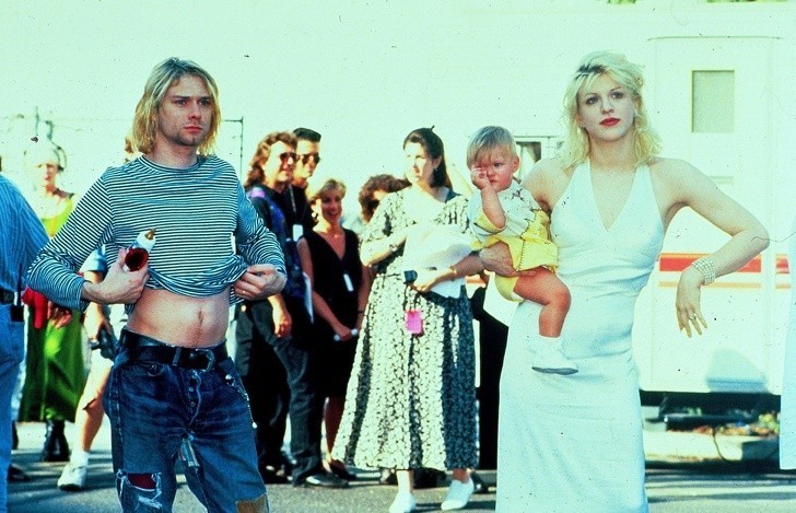 Kurt Cobain, Courtney Love, i ich córka, Frances Bean Cobain, 1992