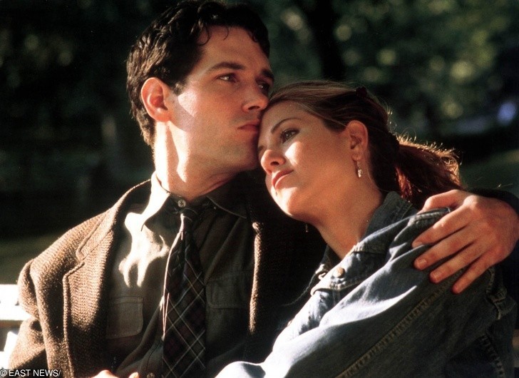 Paul Rudd i Jennifer Aniston na planie "Mojej miłości," 1998