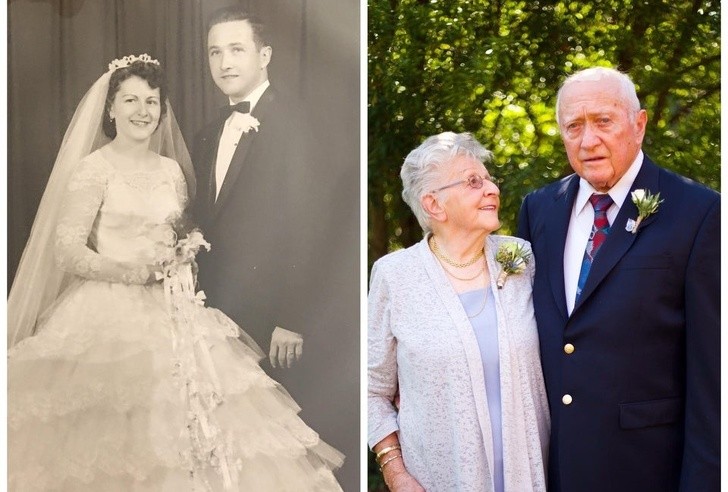 60 lat później, jej oczy wciąż są pełne miłości.