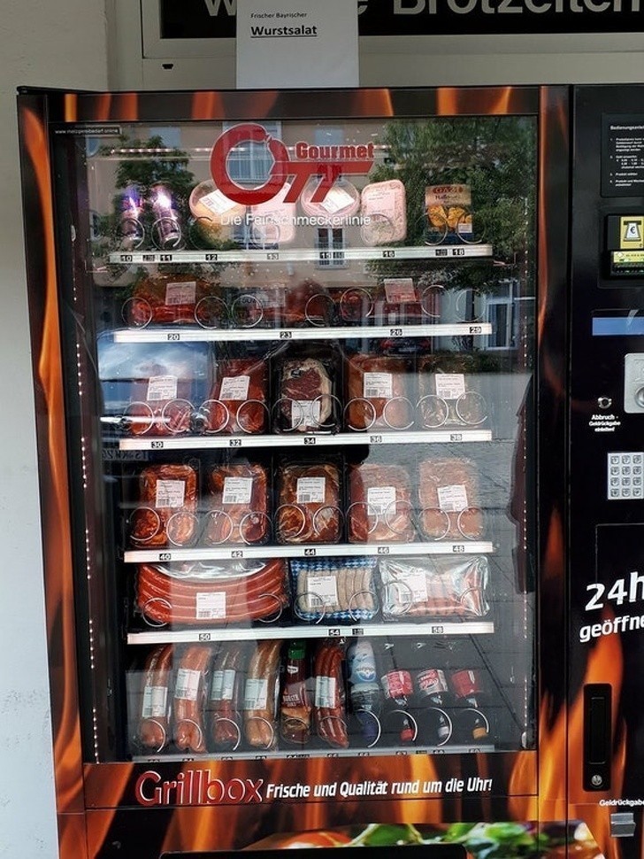 8. W Niemczech spotkać można całodobowe automaty z produktami mięsnymi
