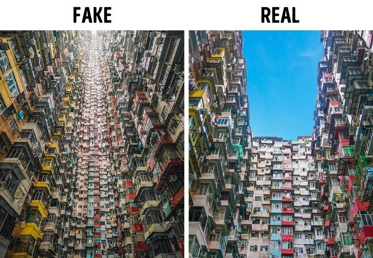 Te chińskie budynki są imponujące, ale w rzeczywistości nie są aż tak wysokie.