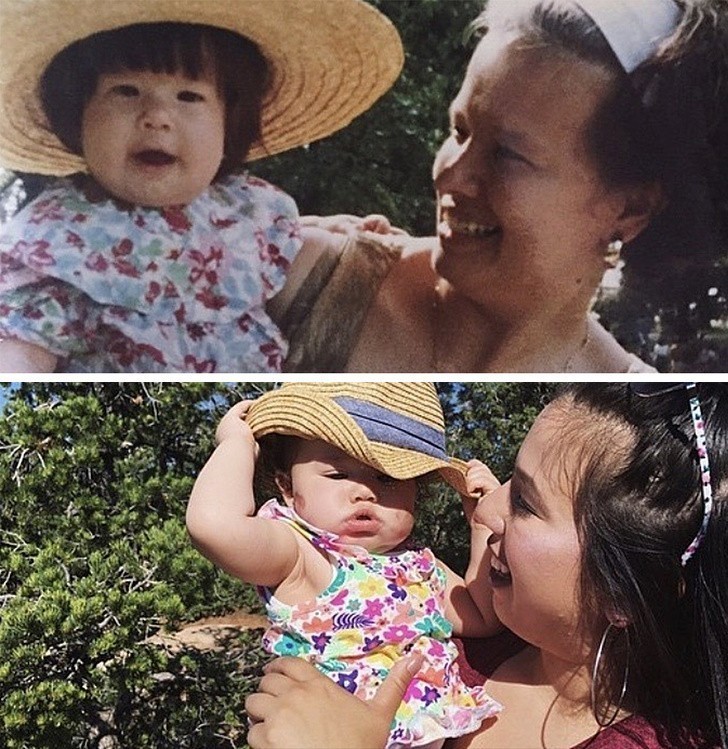 16. "Moja mama i ja w 1992 roku vs moja córka i ja w 2016."