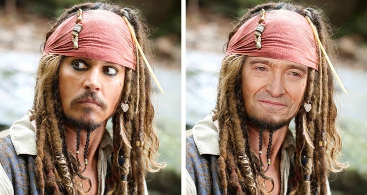 4. Hugh Jackman jako Kapitan Jack Sparrow