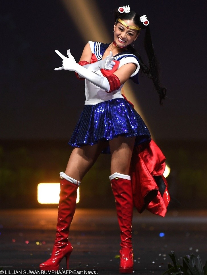 Miss Japonii jako główna bohaterka anime "Czarodziejka z Księżyca."