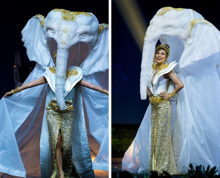 Miss Tajlandii jako "Chang," symbol tego kraju