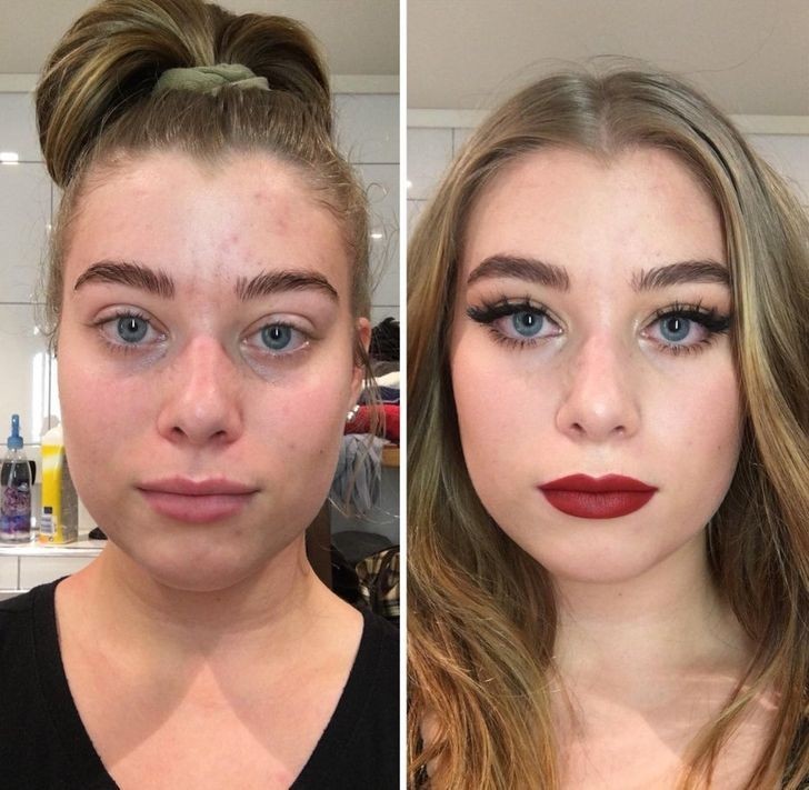 „Przed i po – świąteczny makijaż”