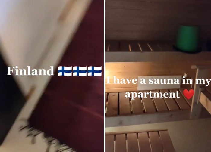 Niektóre mieszkania w Finlandii są wyposażone w saunę.
