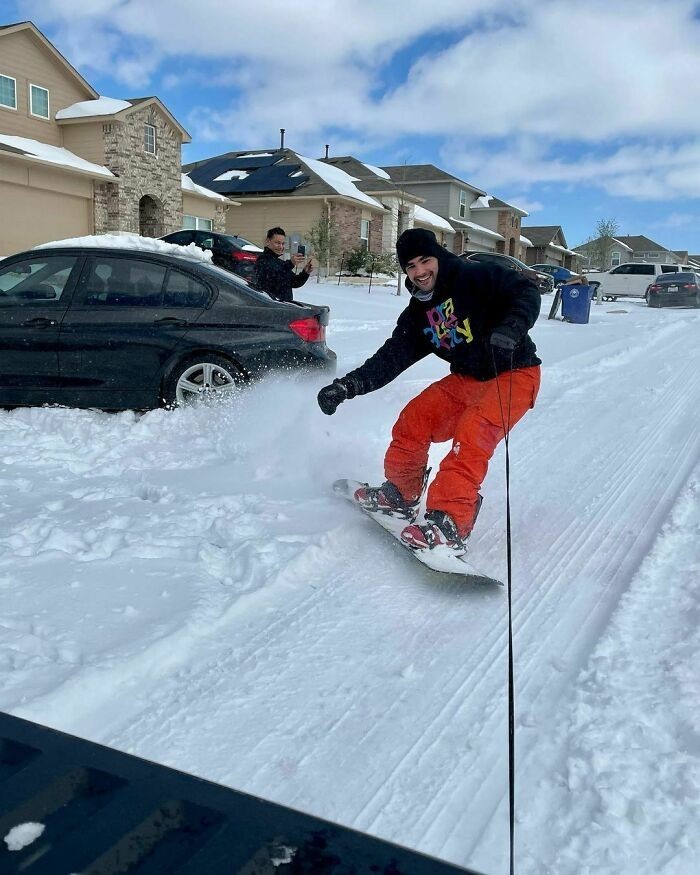 "Nieczęsto możesz powiedzieć, że wybrałeś się na snowboard w Teksasie."