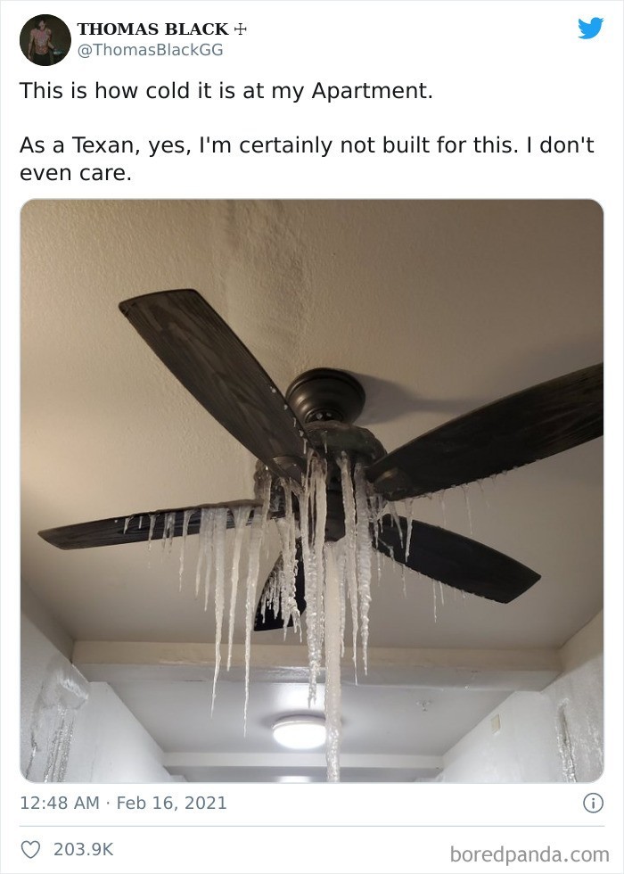 "Oto jak zimno jest w moim mieszkaniu."