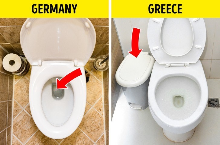 10. Spuszczanie papieru toaletowego w niektórych krajach