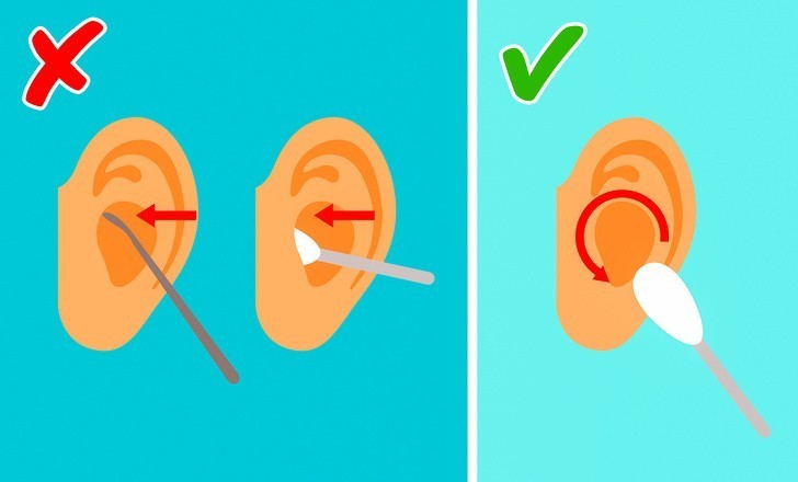 5. Złe używanie patyczków do czyszczenia uszu 