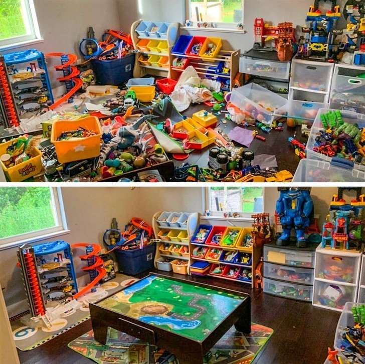 5. Pokój z zabawkami po sprzątaniu.