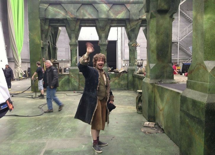 Martinas Freemanas paskutinę dieną kaip Bilbo Bagginsas filme „Hobitas: penkių armijų mūšis“