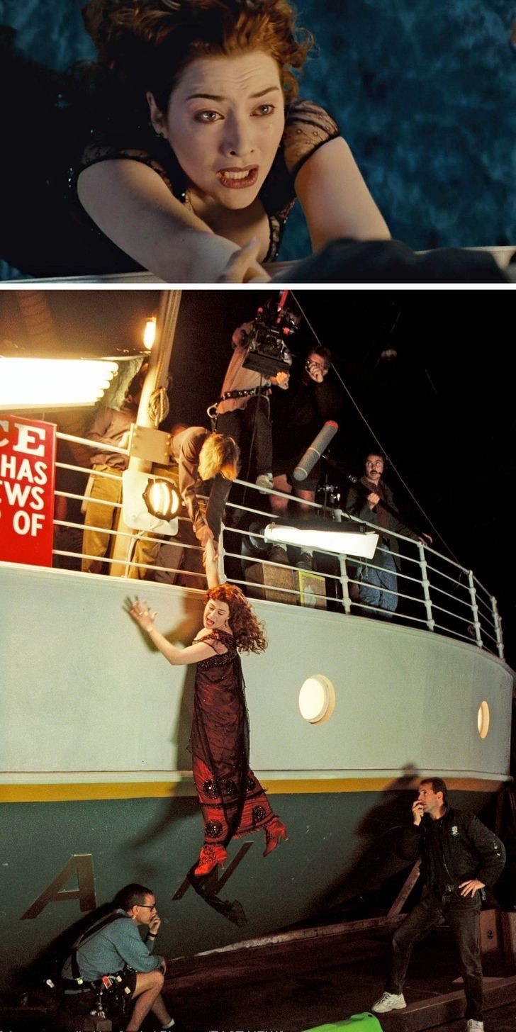 Garsioji scena, kurioje Džekas išgelbėjo Rouzę „Titanike“, atrodė ne taip įspūdingai užkulisiuose.