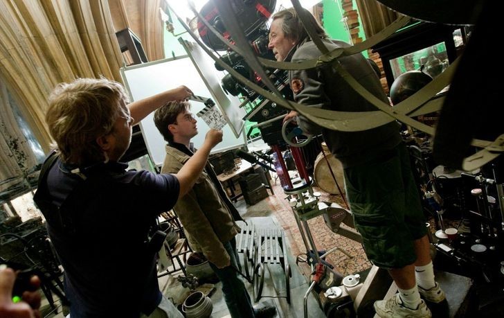 Danielis Radcliffe'as „Hario Poterio ir mirties relikvijų“ filmavimo aikštelėje
