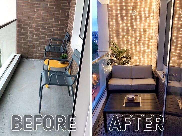 "Przytulny balkon: przed i po"